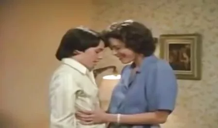 Girl with a flat tummy brother with her boyfriend in big granny tube bathroom
